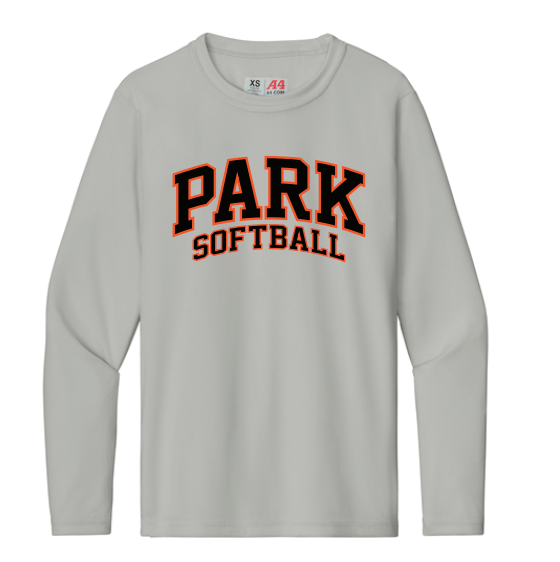 SLP Softball Cooling Performance Long Sleeve Tee - Silver