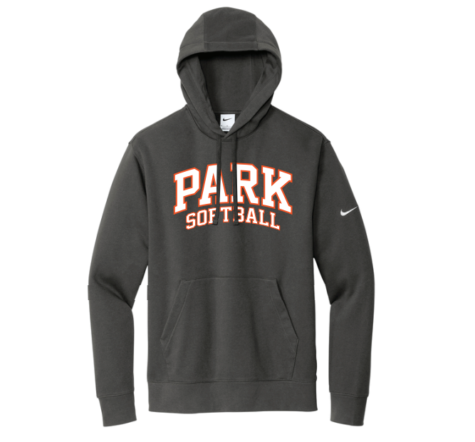 SLP Softball Nike Club Fleece Sleeve Swoosh Pullover Hoodie - ANTHRACITE
