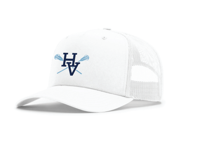 Hardin Valley Lacrosse Five Panel Champ Trucker - WHITE