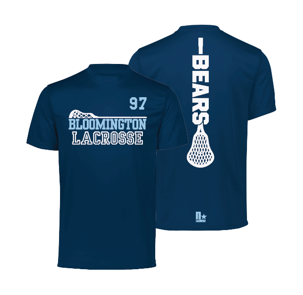 *OPTIONAL EXTRA UNIFORM* Bloomington Lacrosse YOUTH/ADULT Boys Shooter Shirt