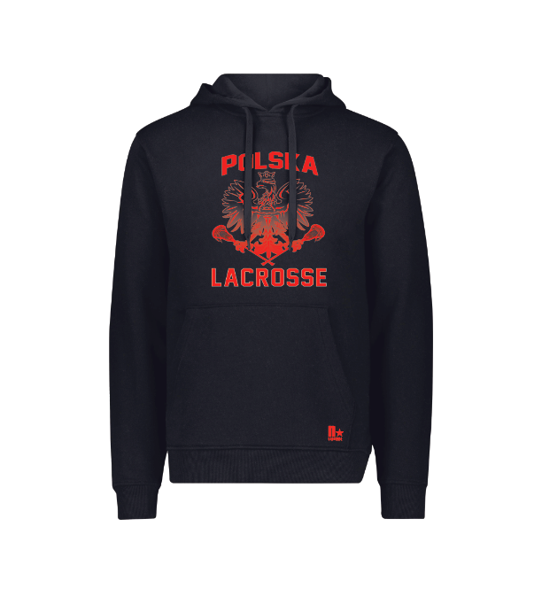 Poland Lacrosse* Sublimated Hoodie - BLACK/RED