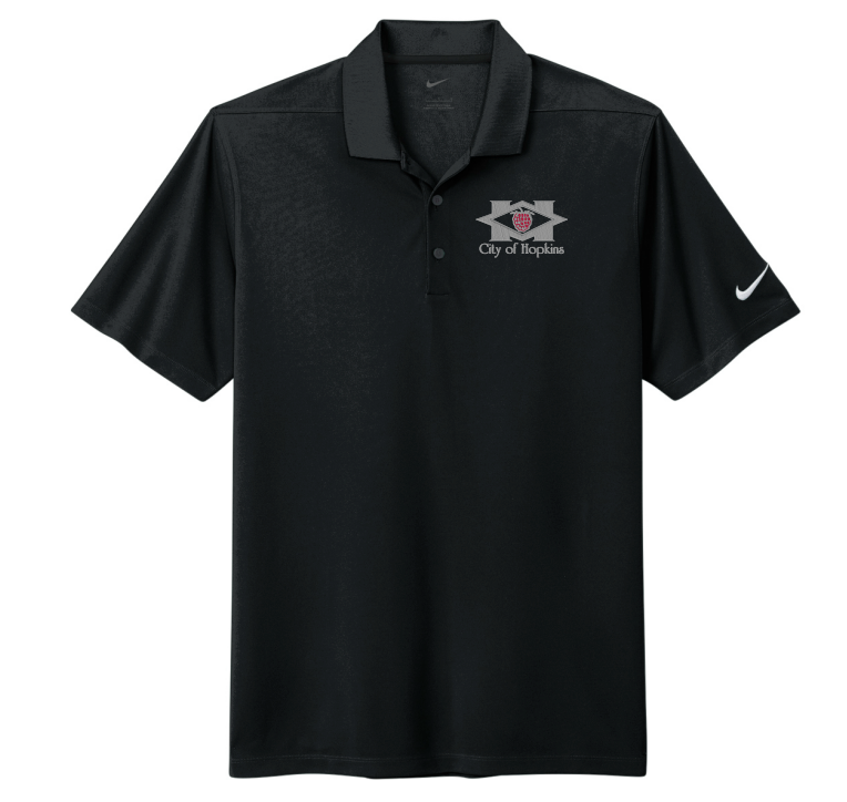 City of Hopkins Nike Dri-FIT Micro Pique 2.0 Polo - BLACK