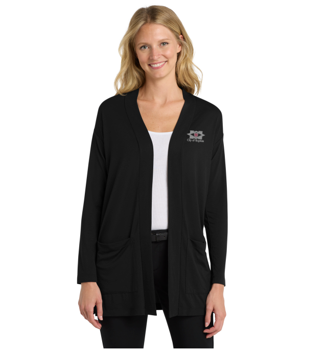 City of Hopkins Women's Concept Long Pocket Cardigan - BLACK