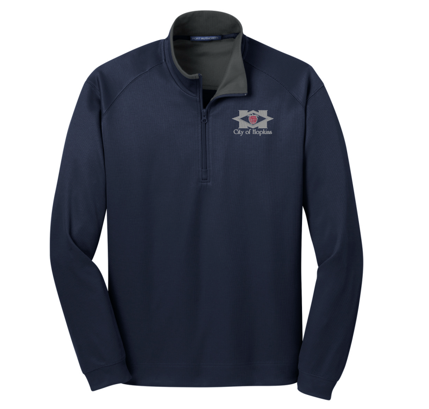 City of Hopkins Vertical Texture 1/4-Zip Pullover - NAVY