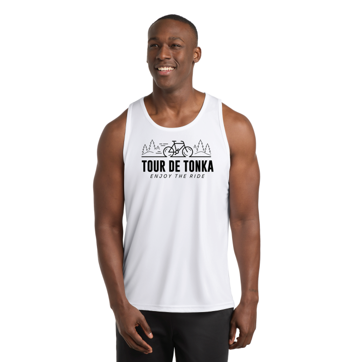 Tour De Tonka Sport-Tek PosiCharge Competitor Tank - WHITE