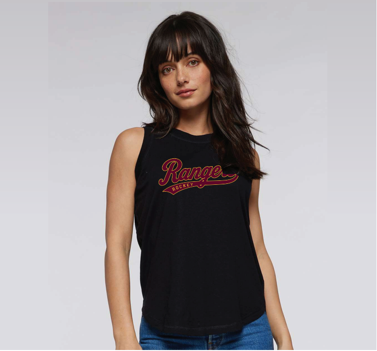 Forest Lake Hockey Women's Relaxed Fine Jersey Tank - BLACK