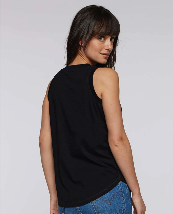 Forest Lake Hockey Women's Relaxed Fine Jersey Tank - BLACK