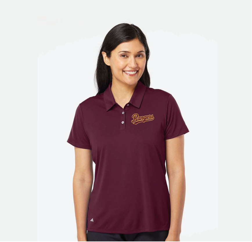 Forest Lake Hockey Adidas Women's Performance Polo - MAROON