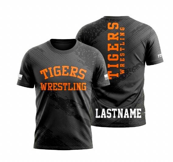Farmington Wrestling SUBLIMATED SHOOTER SHIRT - BLACK