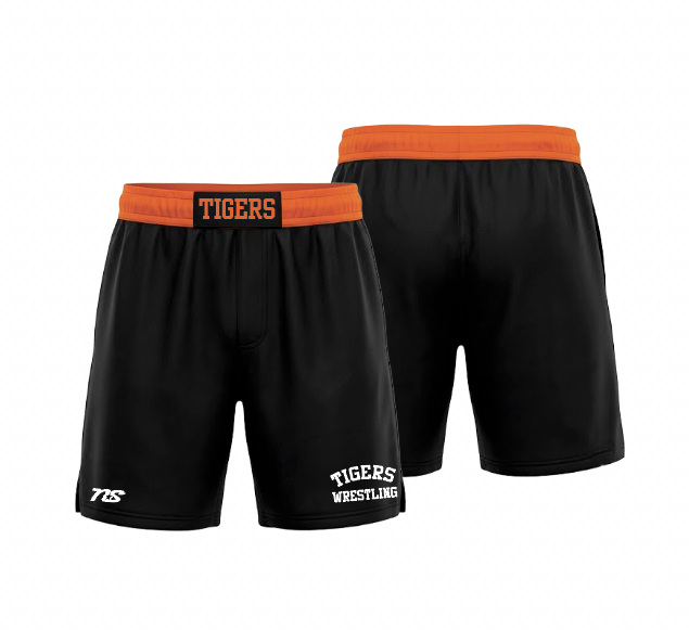 Farmington Wrestling Sublimated Fight Shorts - BLACK