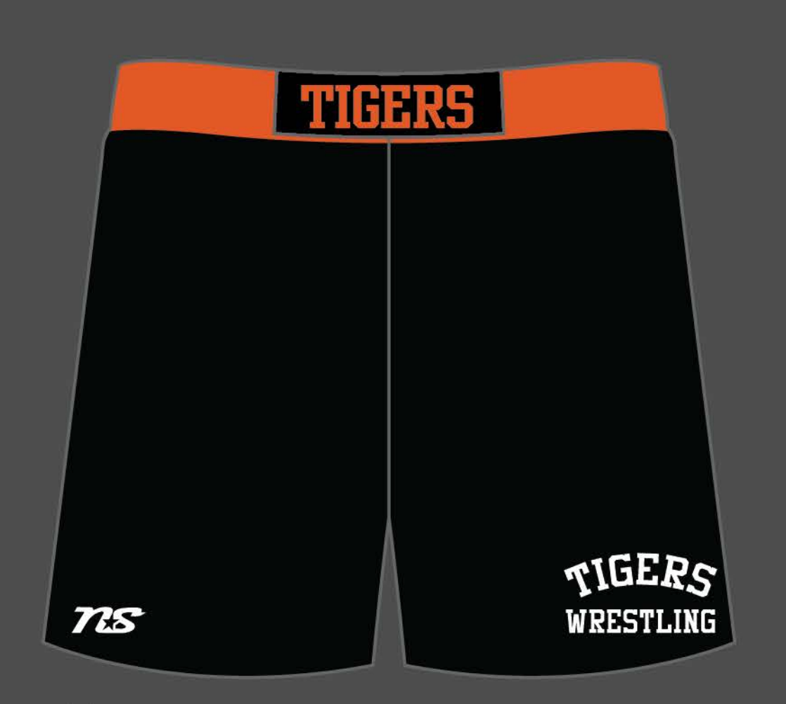 Farmington Wrestling Sublimated Fight Shorts - BLACK