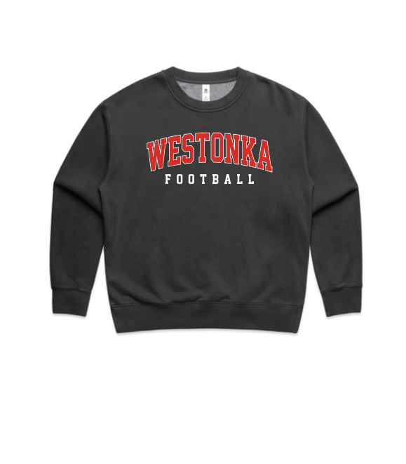 Westonka Football AS COLOUR Relax Faded Crew - FADED BLACK