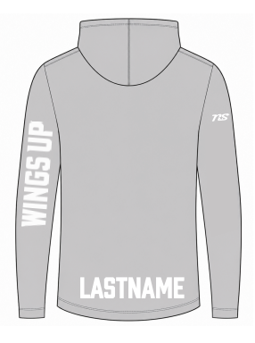 Westonka Football Sublimated Hooded Long Sleeve Shirt - SILVER