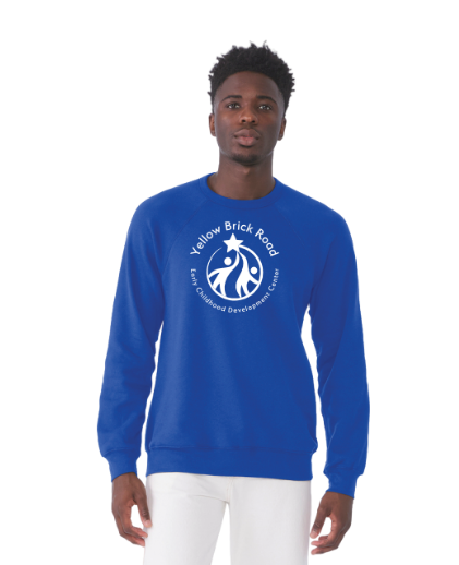 YBR BELLA+CANVAS® UNISEX Sponge Fleece Raglan Sweatshirt - ROYAL BLUE