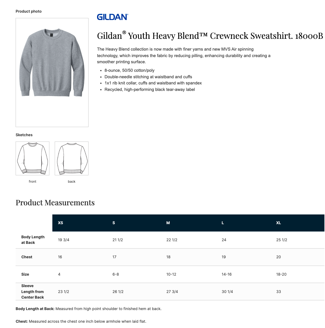 Orono Basketball Gildan® Heavy Blend™ Crewneck Sweatshirt