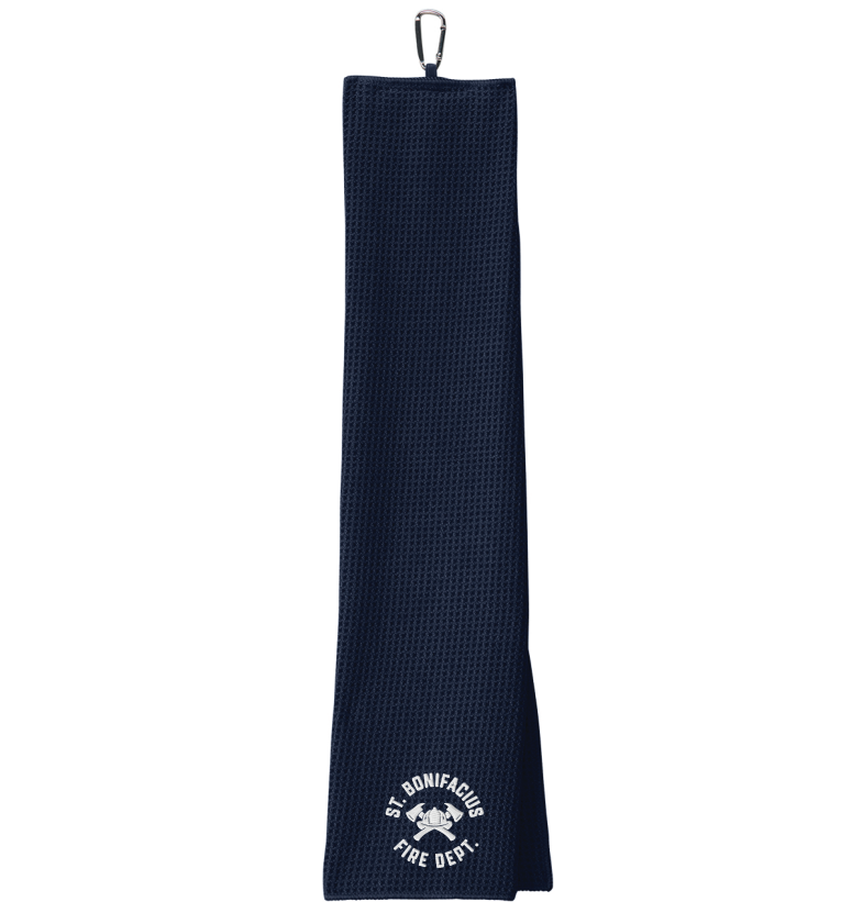 St. Bonifacius Fire Port Authority® Waffle Microfiber Golf Towel - NAVY