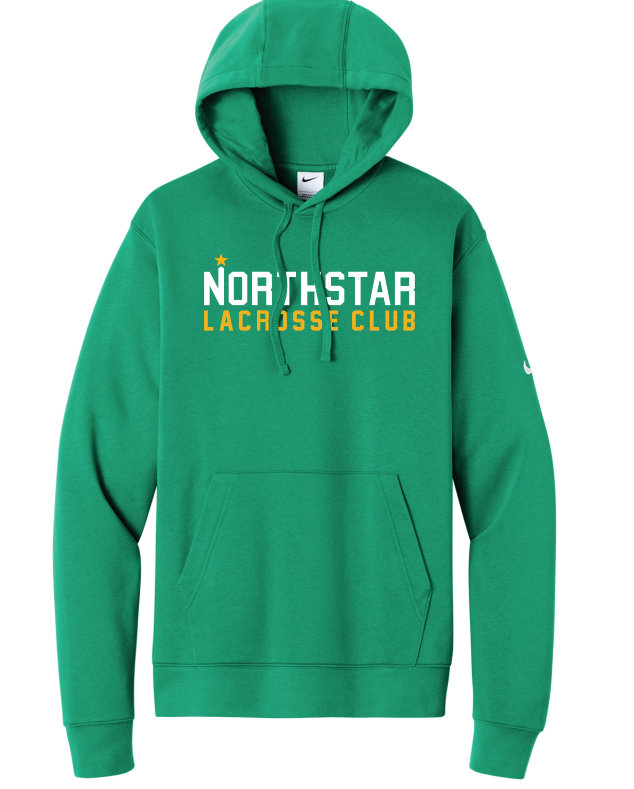NLC Nike Club Fleece Sleeve Swoosh Pullover Hoodie - GREEN