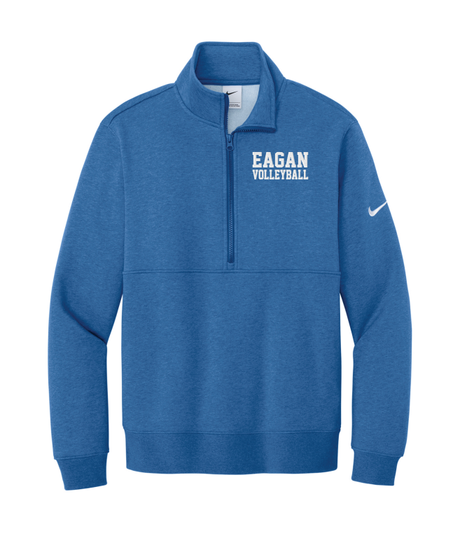 Eagan Volleyball Nike Club Fleece Sleeve Swoosh 1/2-Zip - BLUE