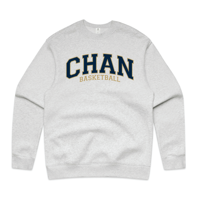 Chanhassen Girls Basketball UNISEX Relax Crew - WHITE HEATHER