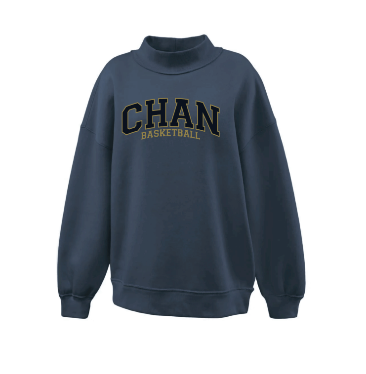 Chanhassen Girls Basketball Mockneck Sweatshirt - NAVY