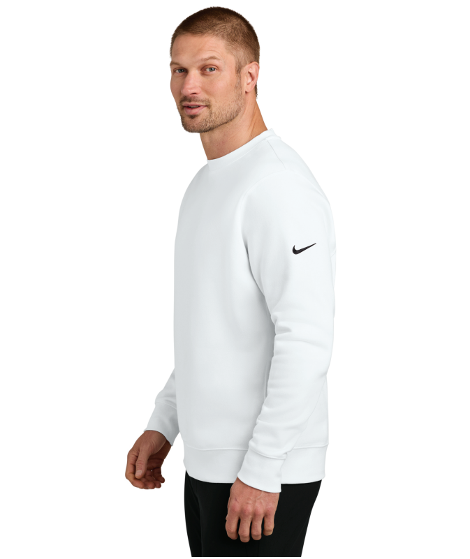 Chanhassen Girls Basketball Nike Club Fleece Sleeve Swoosh Crew - WHITE