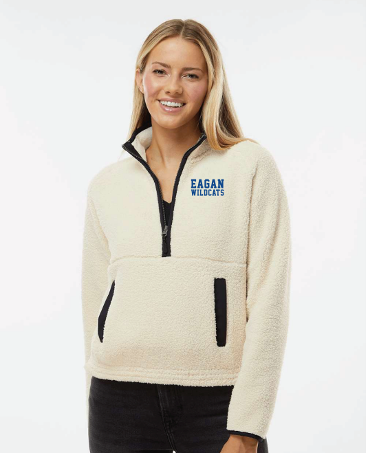 Eagan Basketball Women's Everest Half-Zip Pullover- NATURAL/BLACK