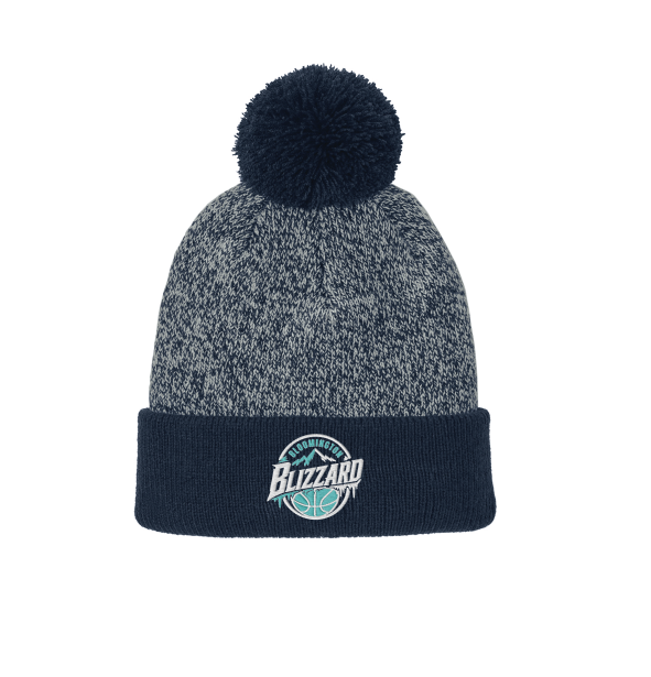 Bloomington Basketball 2026 Sport-Tek® Halftime Heather Pom Beanie - NAVY