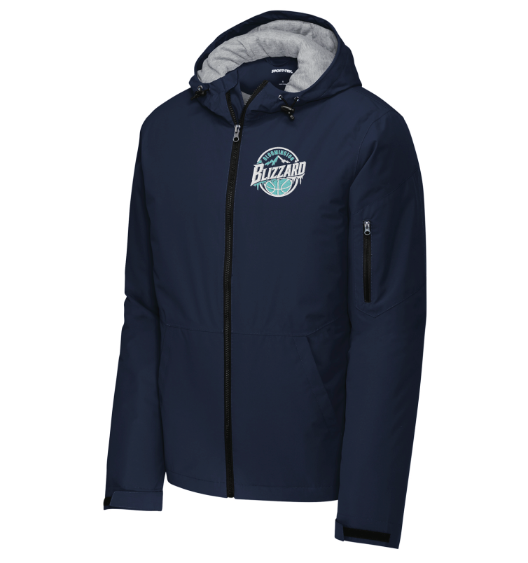 Bloomington Basketball 2026 Sport-Tek® Waterproof Insulated Jacket - NAVY