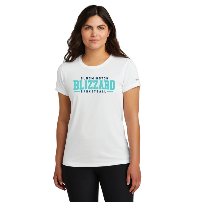 Bloomington Basketball Nike Women's Swoosh Sleeve rLegend Tee - WHITE