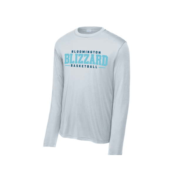 Bloomington Basketball Sport-Tek® Long Sleeve PosiCharge® Competitor™ Tee - SILVER