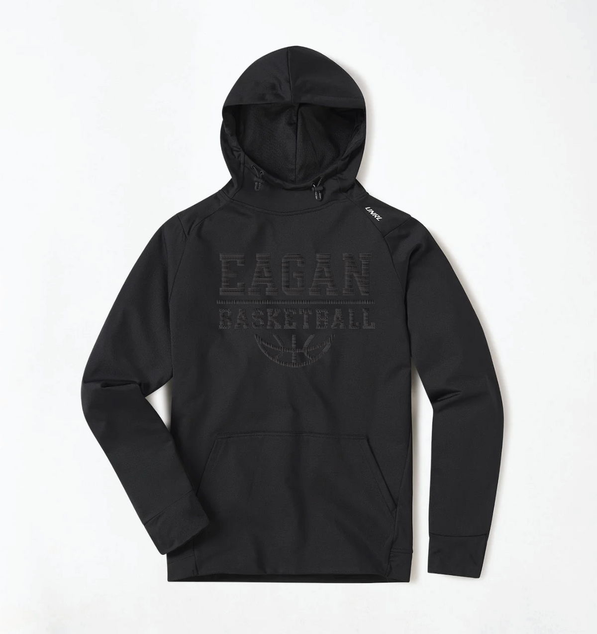 Eagan Basketball UNRL Crossover Hoodie II *3D PUFF EMBROIDERY* - BLACK on BLACK