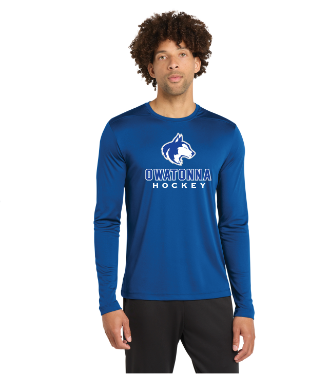 Owatonna Hockey Sport-Tek® Posi-UV® Pro Long Sleeve - BLUE