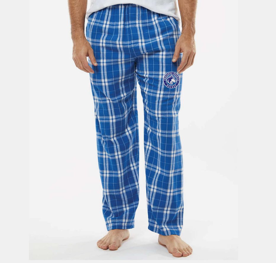 Owatonna Hockey Harley Flannel Pants -BLUE/WHITE