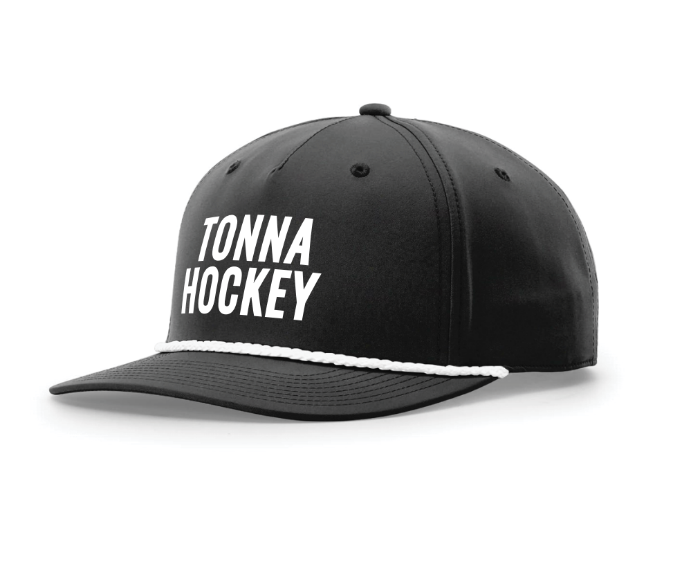 Owatonna Hockey Richardson 5-Panel Classic Rope Cap - BLACK/WHITE