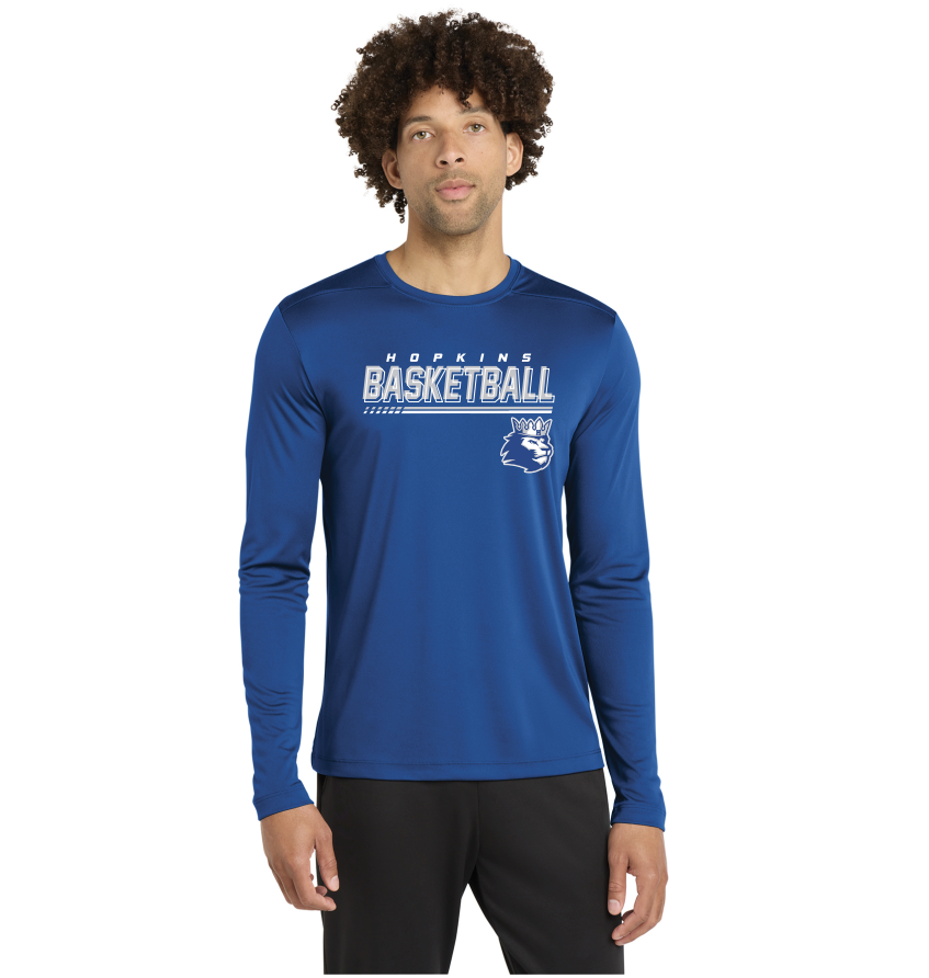Hopkins Basketball Sport-Tek® Posi-UV® Pro Long Sleeve - BLUE