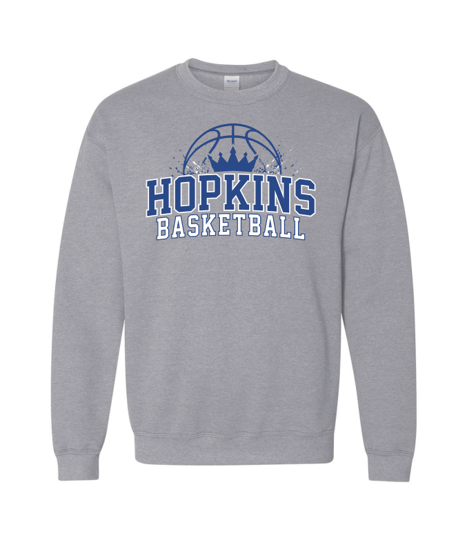 Hopkins Basketball Gildan® Heavy Blend™ Crewneck Sweatshirt - GREY