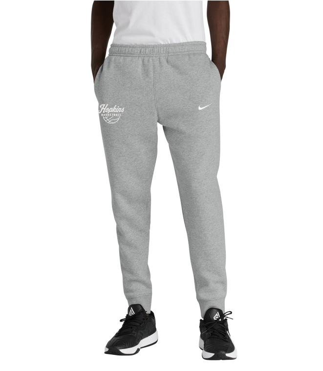 Hopkins Basketball Nike Club Fleece Jogger - HEATHER GREY