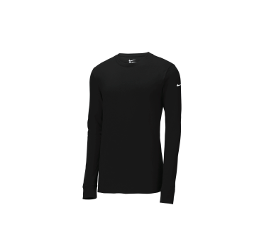 Subzero Curling NIKE Cotton/Poly Long Sleeve Tee - BLACK