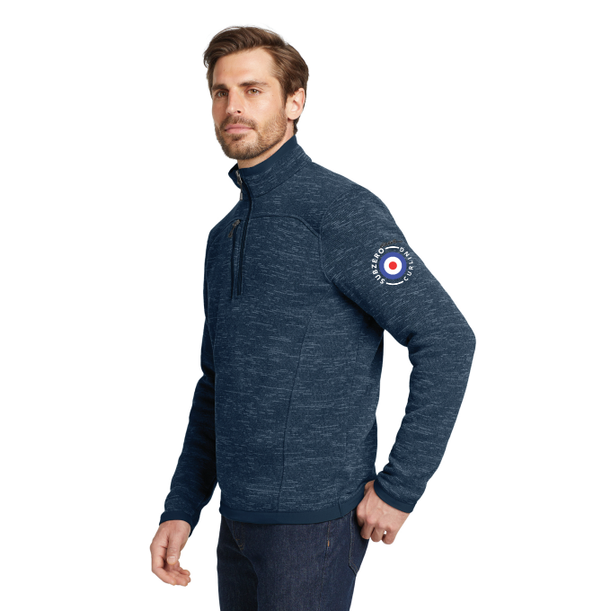 Subzero Curling Eddie Bauer® Sweater Fleece 1/4-Zip - NAVY HEATHER