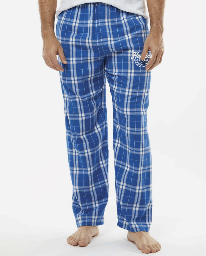 Hopkins Basketball Harley Flannel Pants -BLUE/WHITE