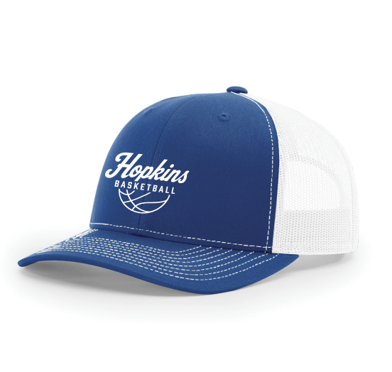 Hopkins Basketball Richardson Trucker Cap - ROYAL/WHITE