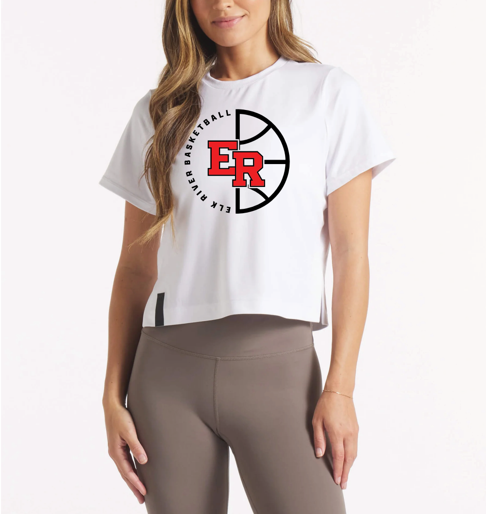 Elk River Basketball Women's UNRL™ Boxy Ultra Tee - WHITE