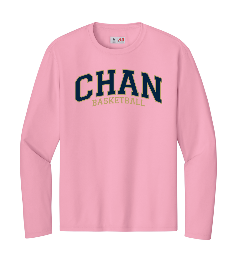 Chanhassen Basketball Performance Long Sleeve Tee - PINK