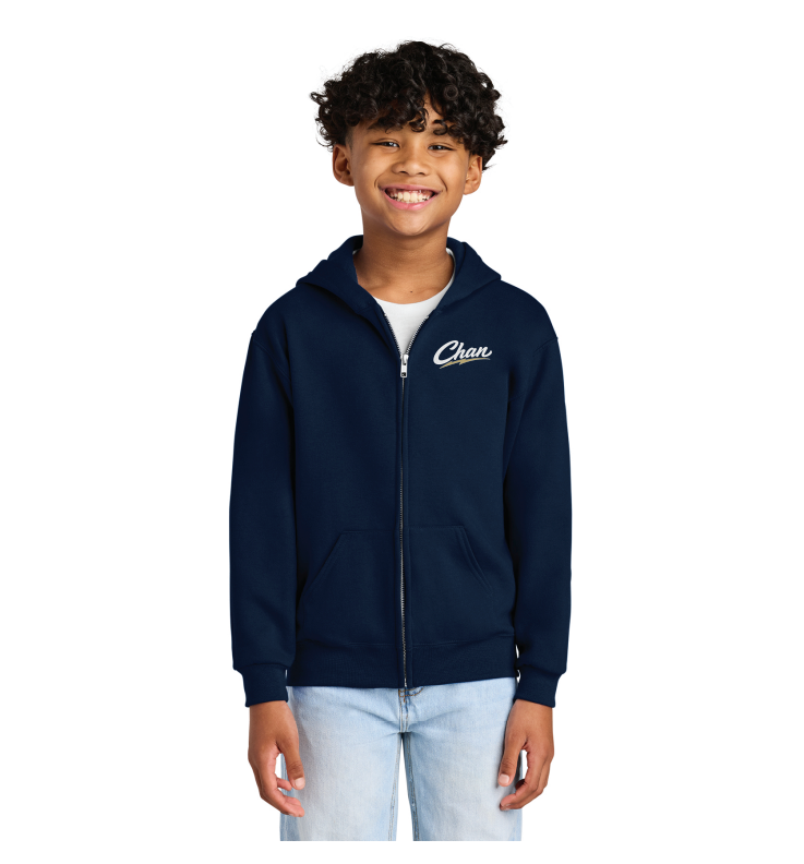 Chanhassen Basketball Jerzees® NuBlend® Full-Zip Hooded Sweatshirt - NAVY