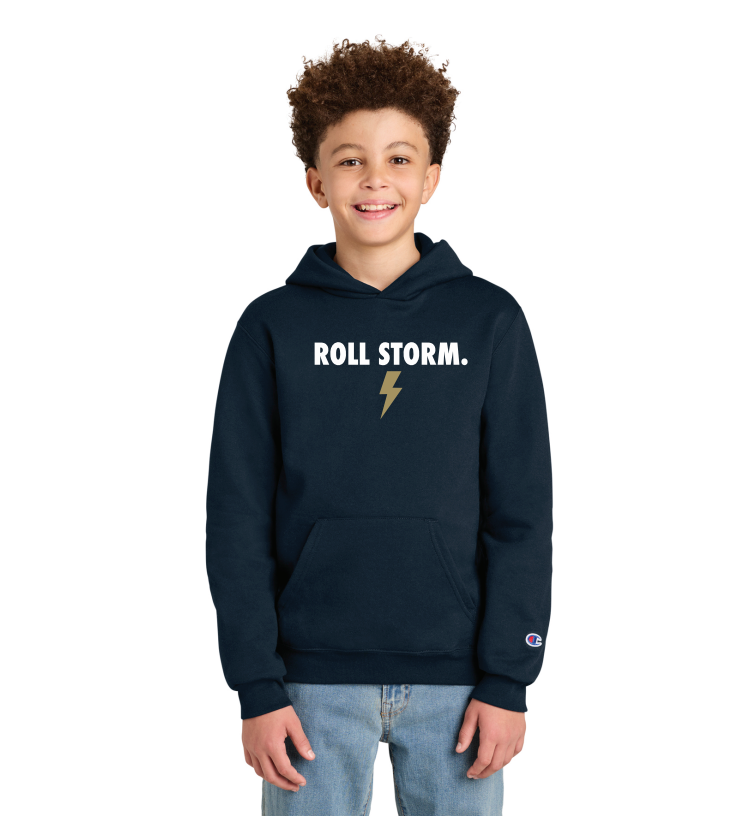 Chanhassen Basketball Champion® Powerblend® Pullover Hoodie - NAVY