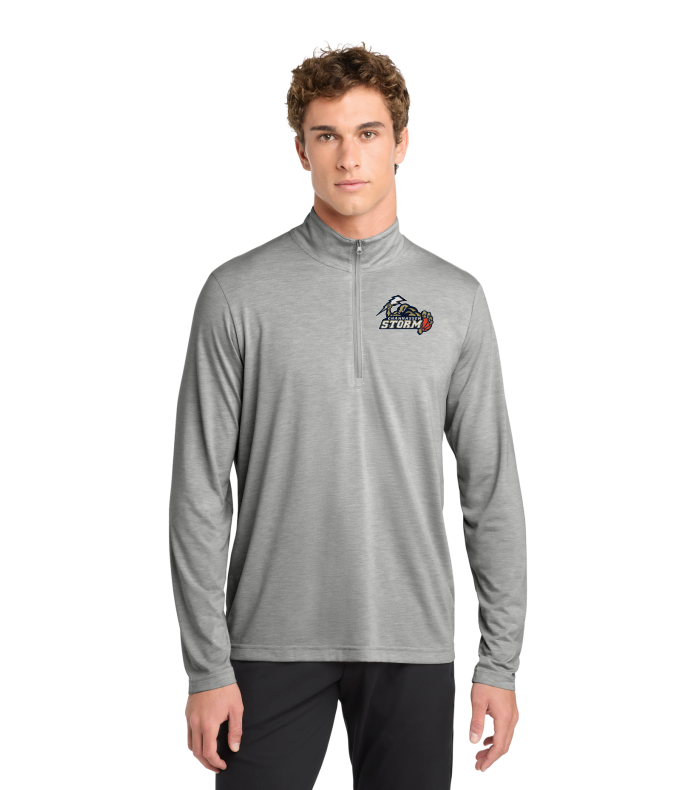 COACHES ONLY Sport-Tek® PosiCharge® Tri-Blend Wicking 1/4-Zip Pullover - GREY