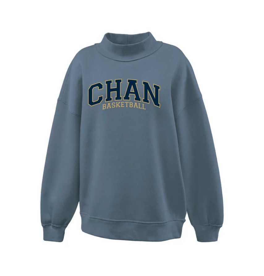 Chanhassen Basketball Mockneck Sweatshirt - NAVY