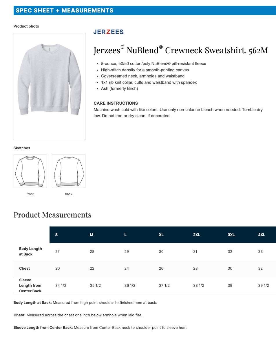 Elk River Basketball Jerzees® NuBlend® Crewneck Sweatshirt - SILVER GREY