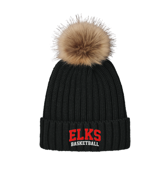 Elk River Basketball Port Authority® Faux Fur Pom Beanie