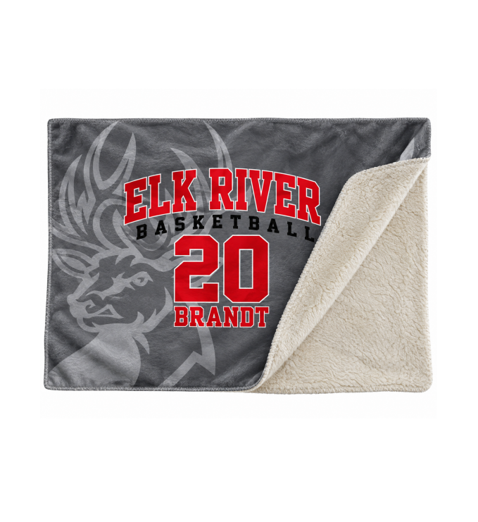 Elk River Basketball Sublimated Blanket